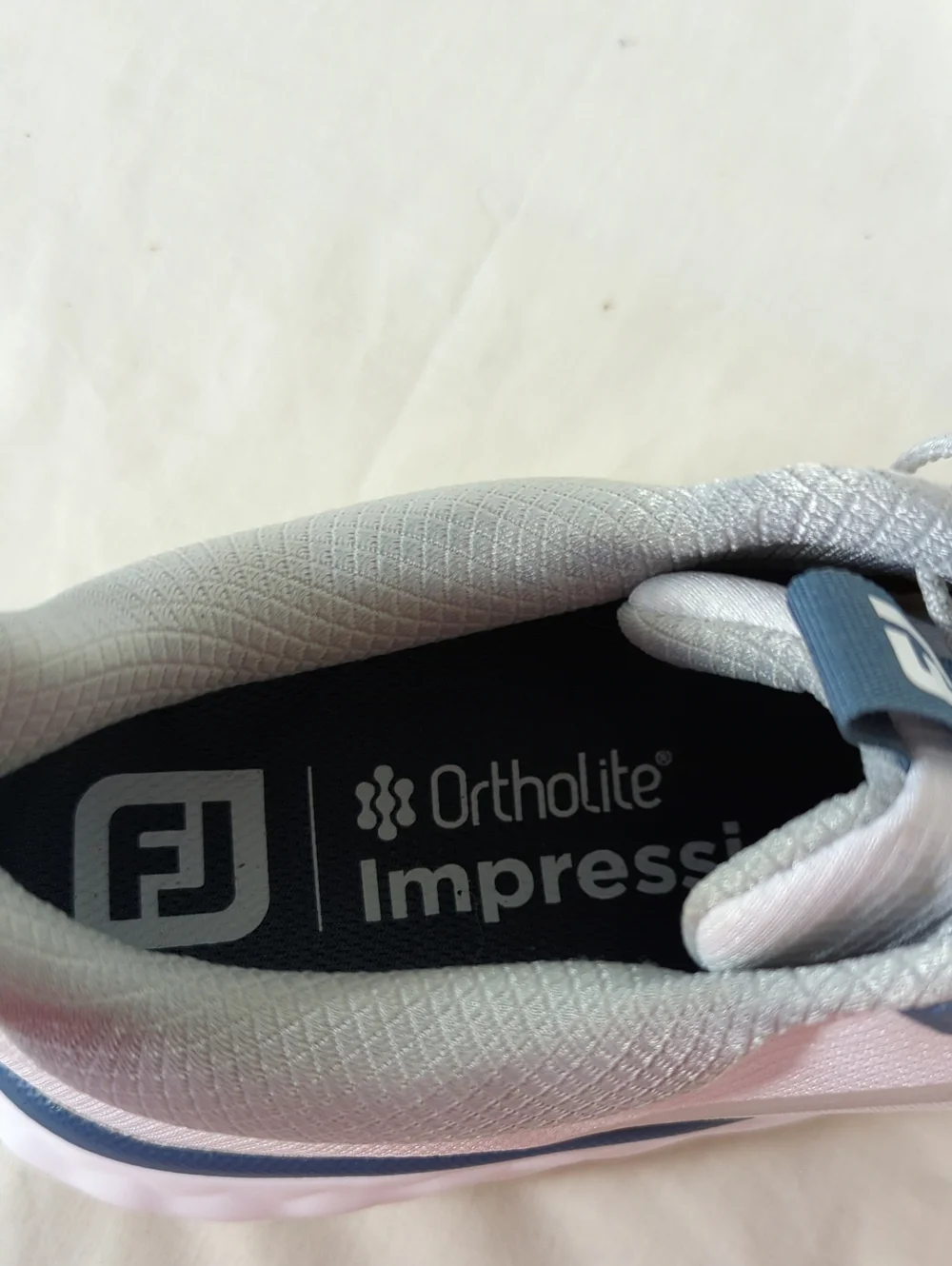 FootJoy Men's White and Blue Golf Ortholite Impressions Size 15M